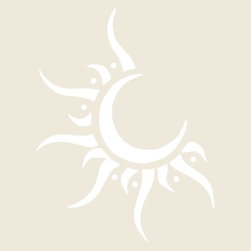 Weiße Sonne und Mond