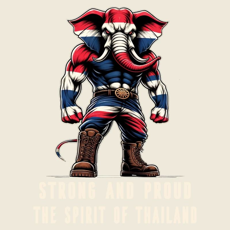 Thailand Flaggen Elefant
