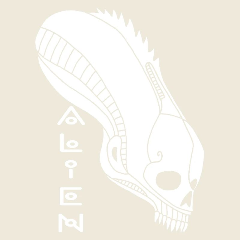Weißer Alien-Schädel