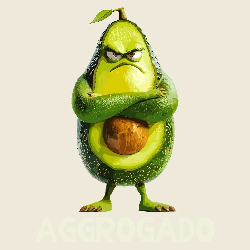 Avocado Aggrocado Vegan Essen Vegitarier