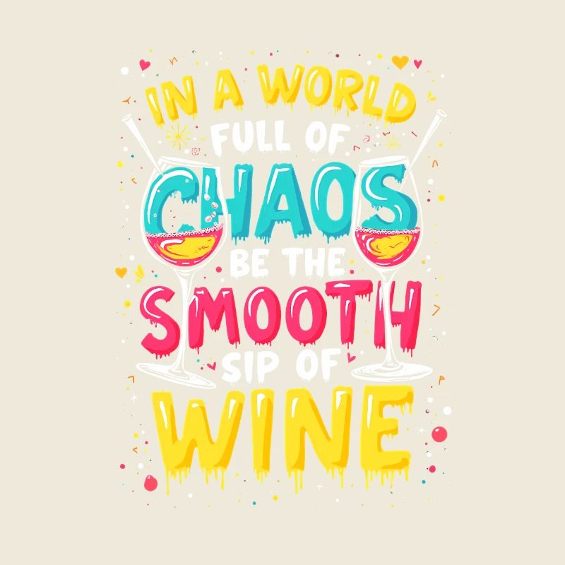IN EINER WELT VOLLER CHAOS SEI DER SANFTE SCHLUCK WEIN