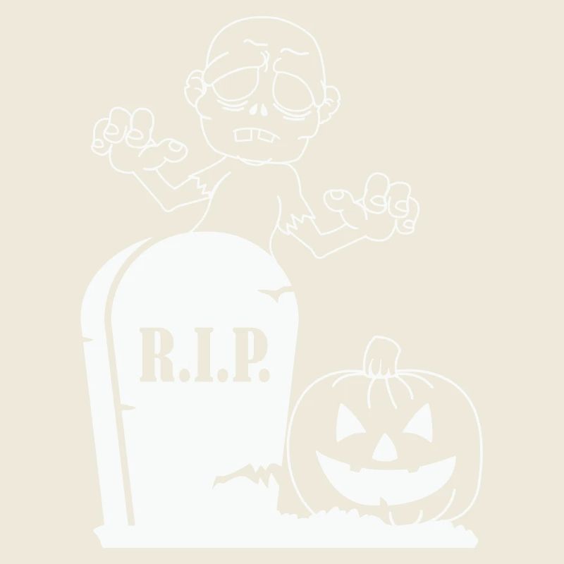 rip pumpkin zombie