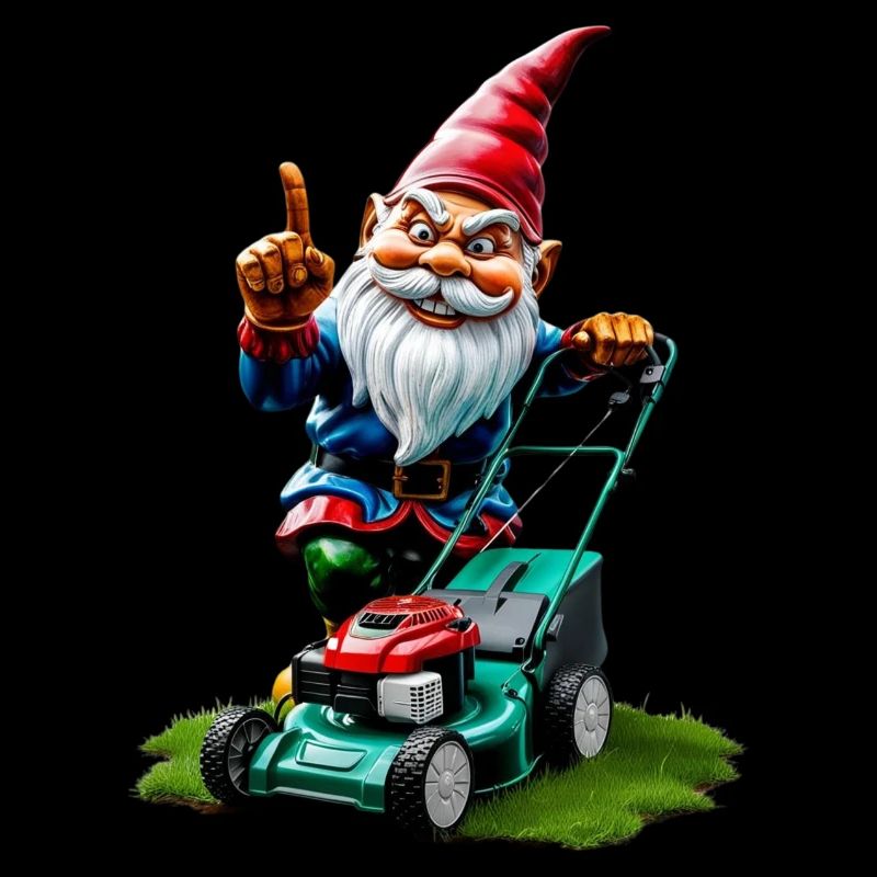 Tondeuse à gazon nain de jardin jardinier idées cadeaux