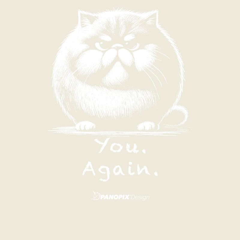 Fat, grouchy cat - tomcat | "You. Again."