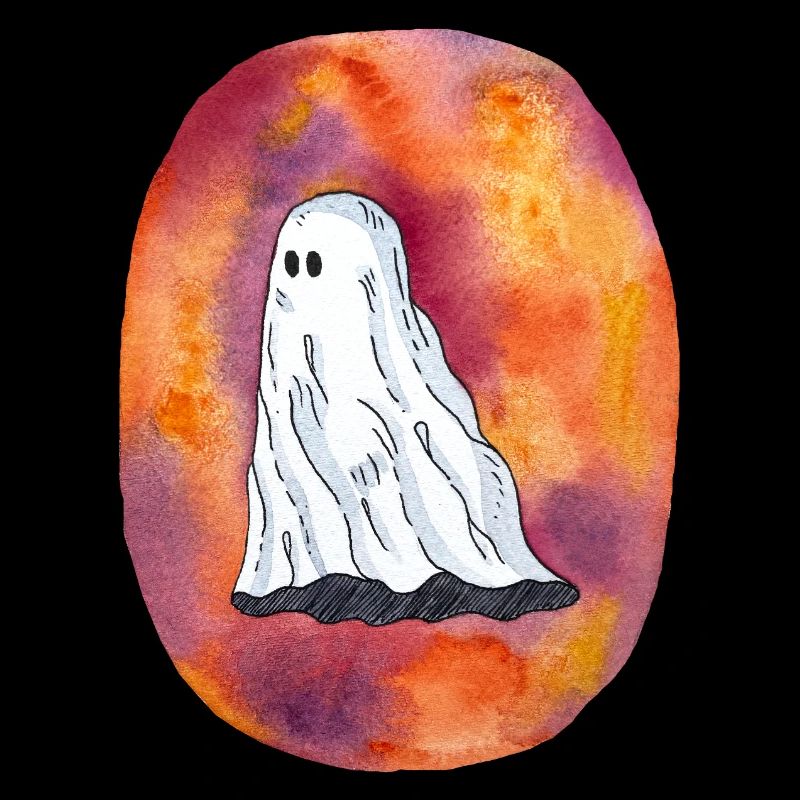 Geist in feurigen Farben