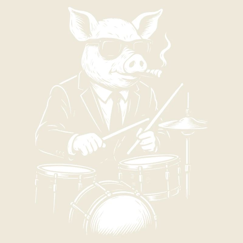 Jazz Pig Drummer in Suit