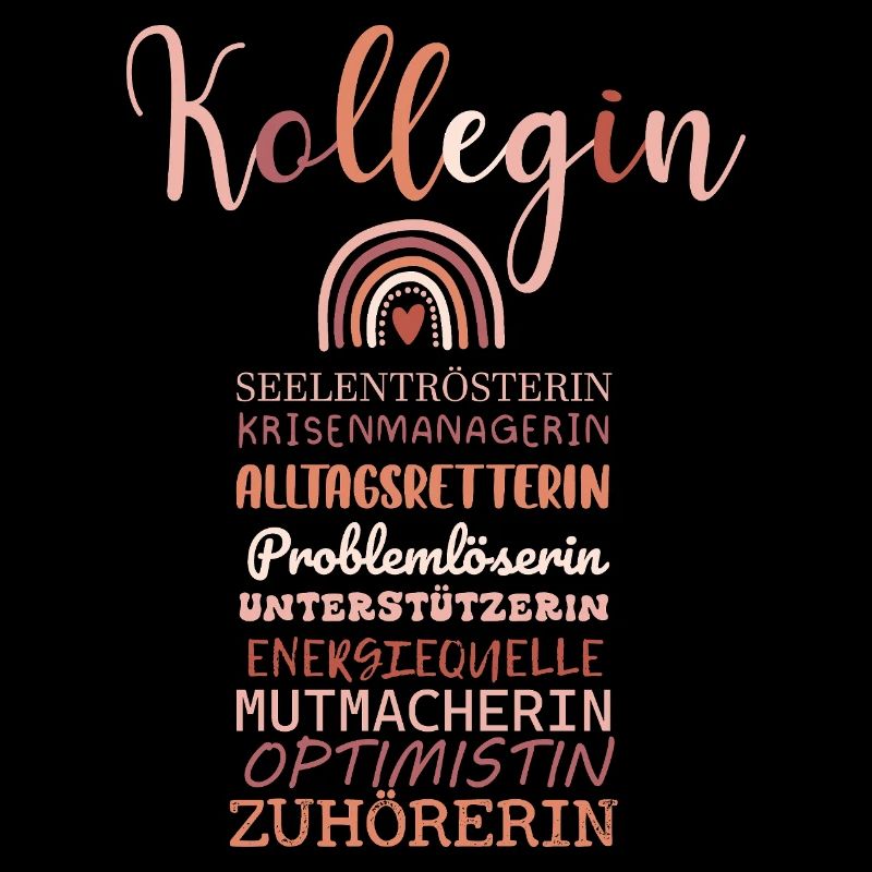 Beste Kollegin Geschenk Damen Spruch Regenbogen