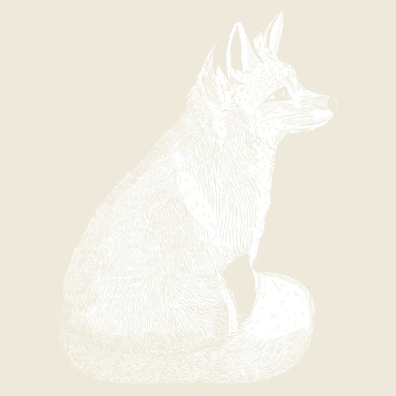 Handgezeichneter Vintage Fuchs