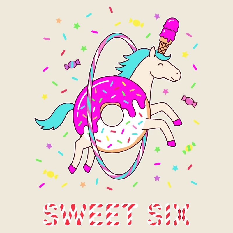 Sweet Six Einhorn Donut