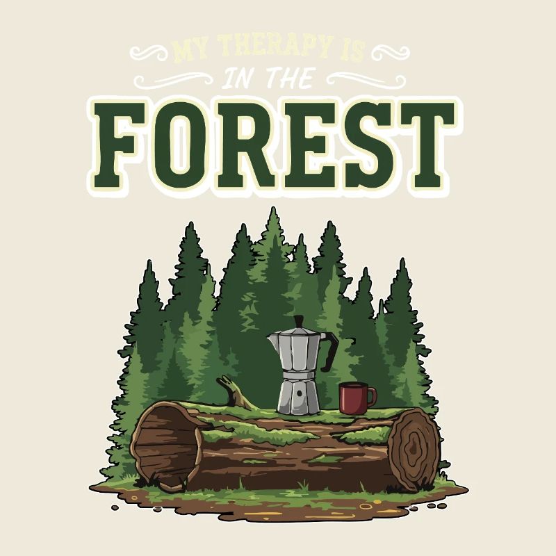 Camping Café Humor Meine Therapie ist im Wald