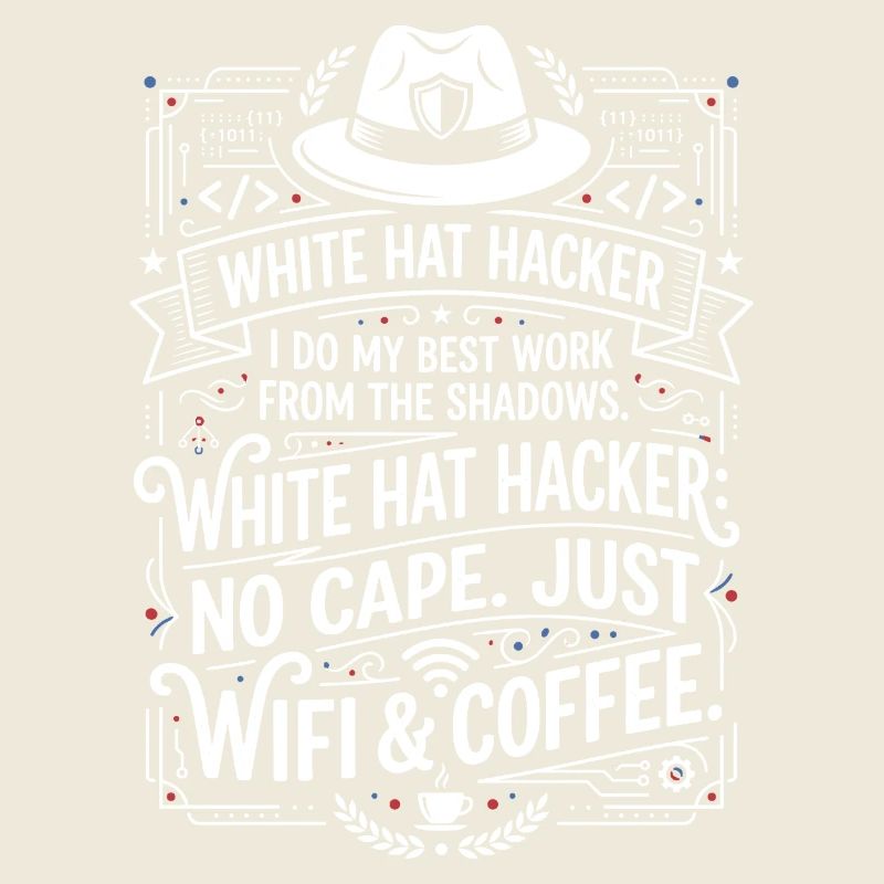 White Hat Hacker Wifi And Coffee