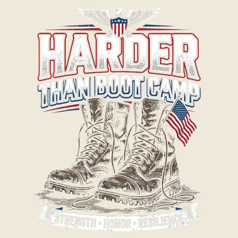Army Mama Harder Than Boot Camp Stiefel