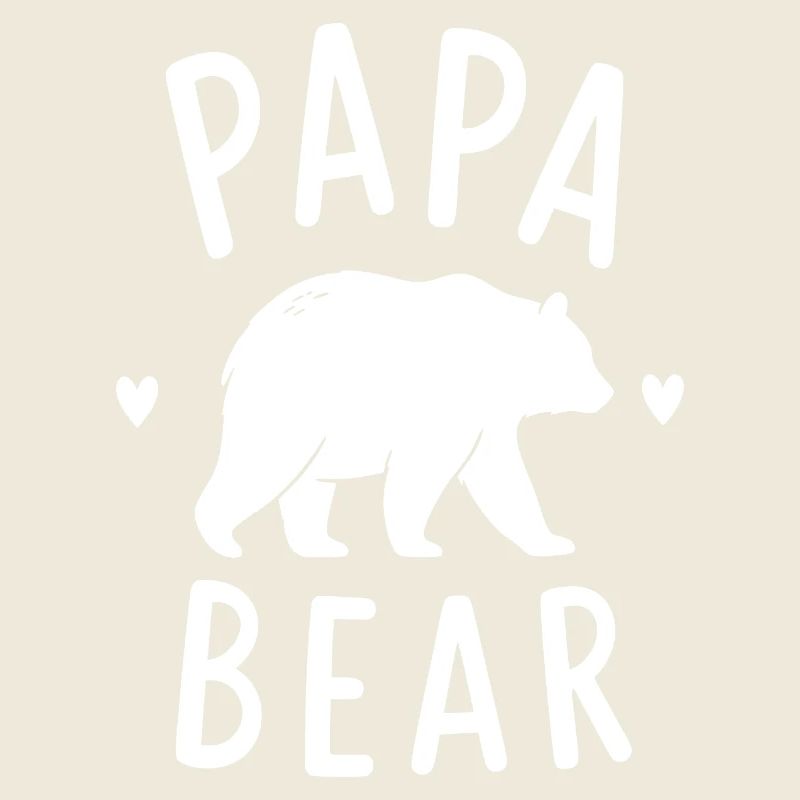Silhouette de Papa Ours avec des cœurs