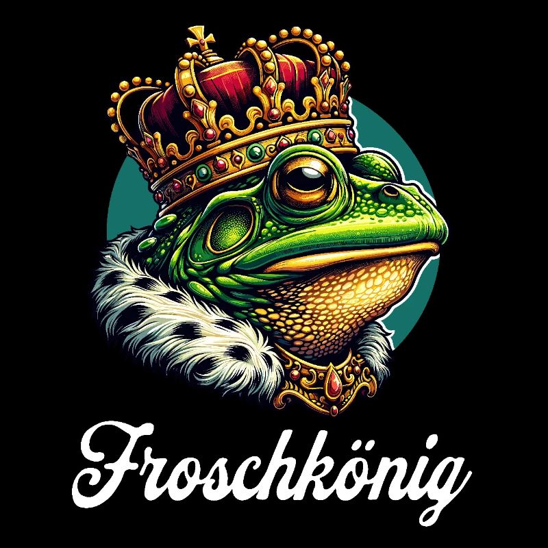 Froschkönig Krone Partner Fasching Karneval