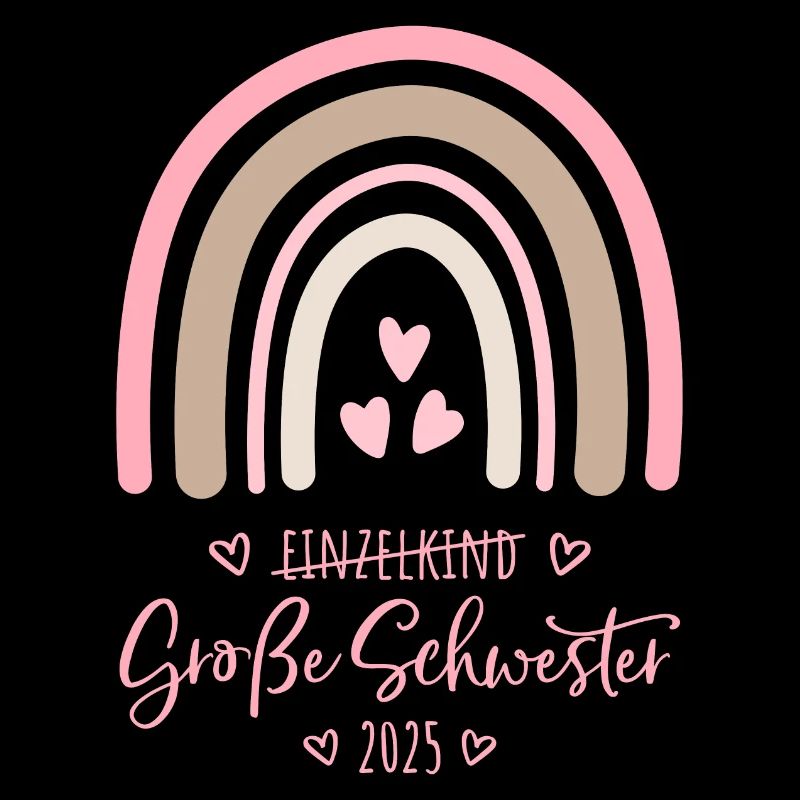 Boho Regenbogen Einzelkind Große Schwester 2025