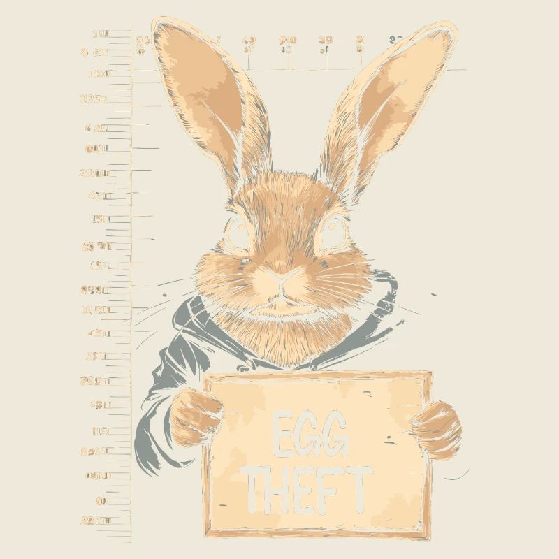 Bunny Egg Thief Easter Bunny Mugshot Police Photo Easter