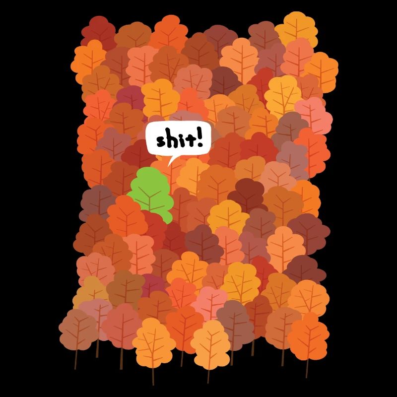 Baum hat Herbst verpennt