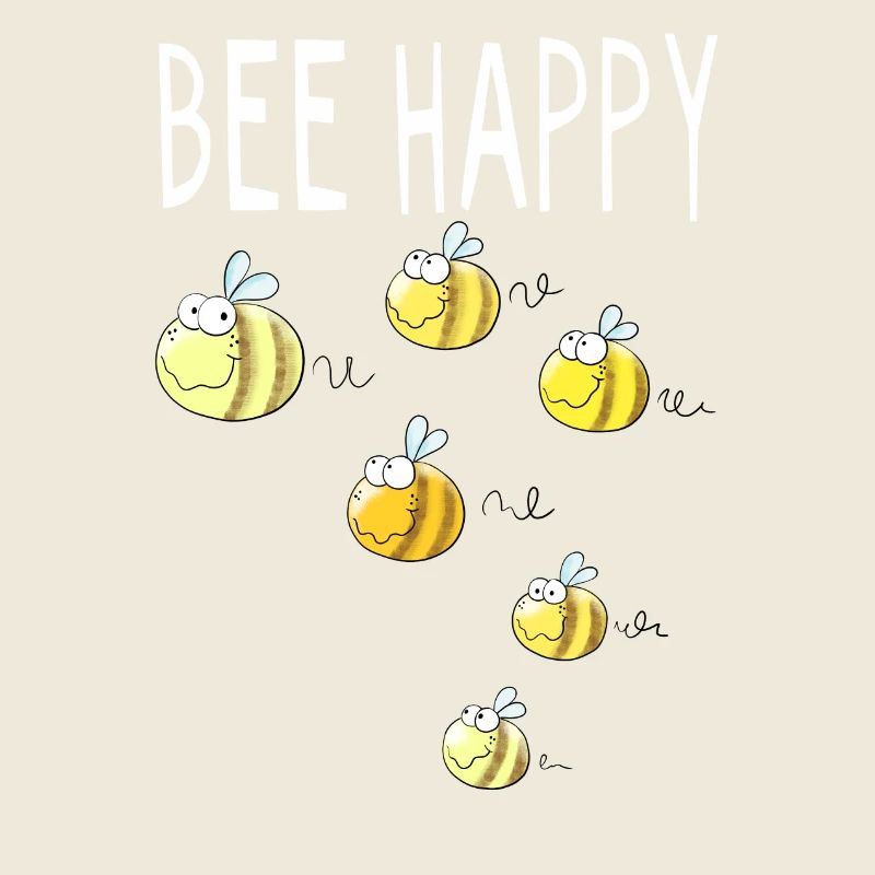Bee Happy - Biene - Bienen - Hummel - Geschenk