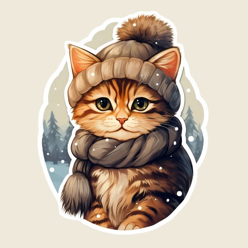Katze im Winter