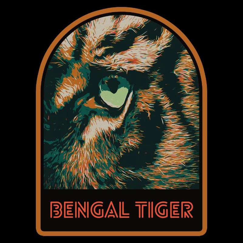 Œil de Tigre en Gros Plan – Illustration Intense