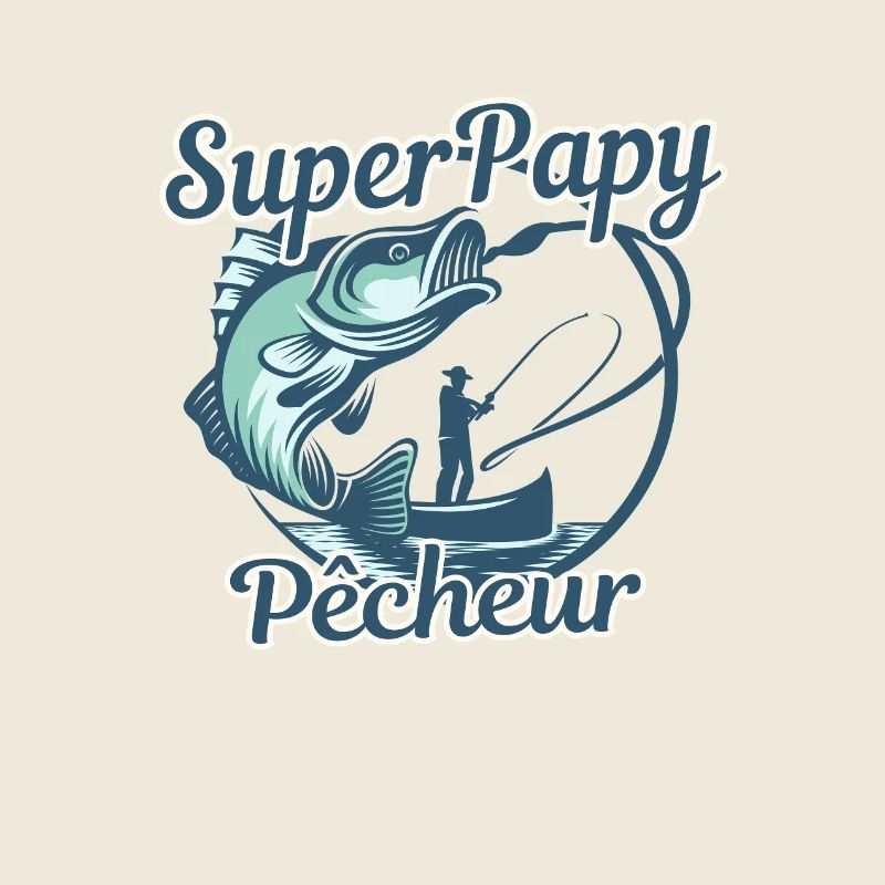 Papy Pêcheur Personnalisé cadeau