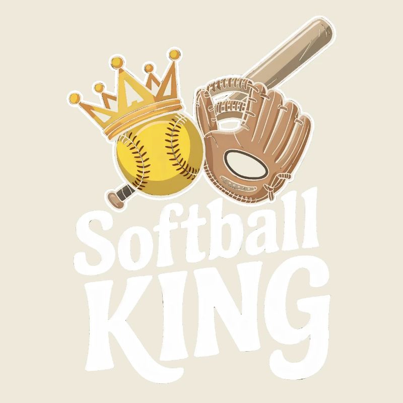 Softball King Boys Baseball Pitcher Catcher Funny