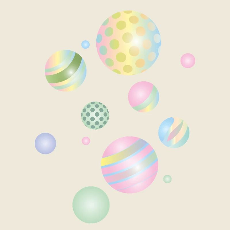 Bunte Pastell-Murmeln – Verspieltes Kugeldesign