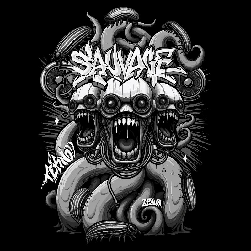 Savage monster tekno art Zewa