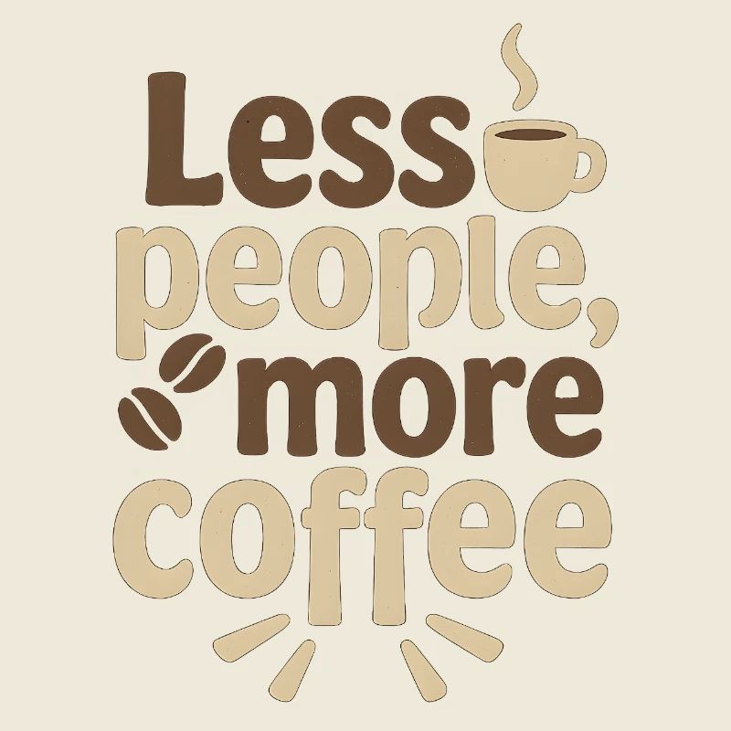 Minimalist Coffee Saying Illustration