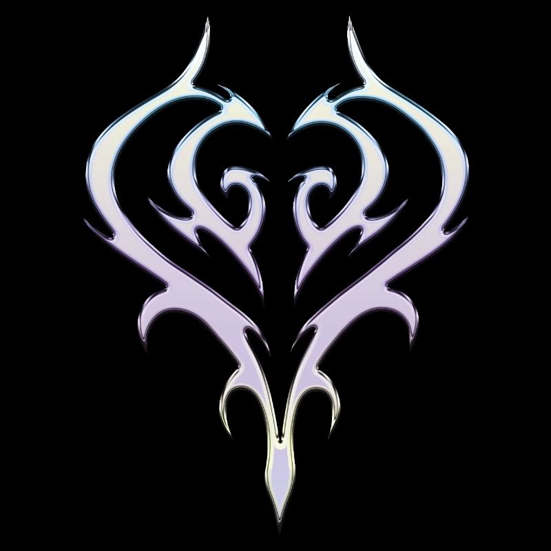 Tatouage de cœur tribal pour Emo et Goth