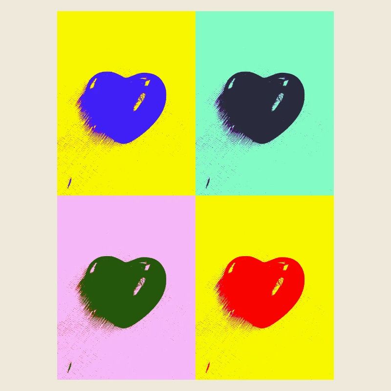 Pop art heart