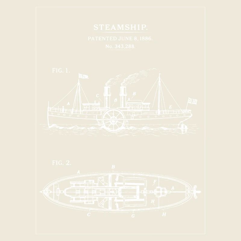 Dampfschiff Blueprint Dampfschiff