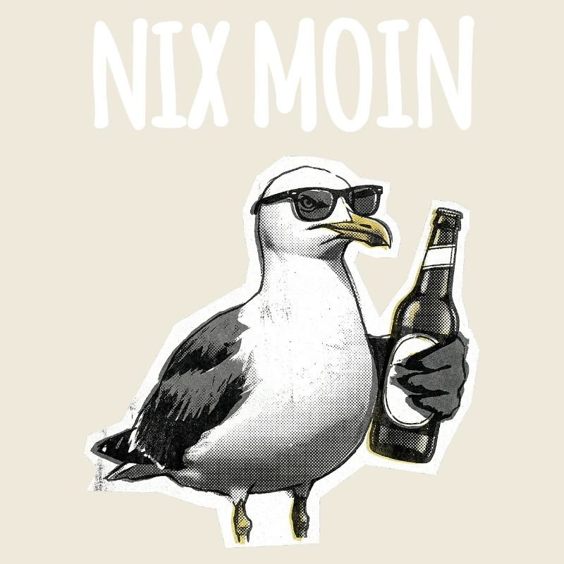 Lustiger Spruch Norddeutschland Möwe Bier