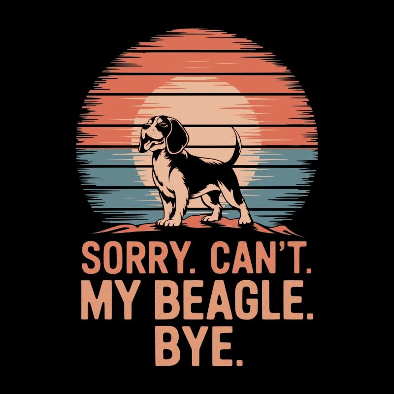 Beagle Spruch Retro Vintage