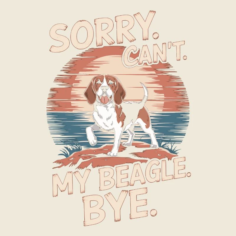 Beagle Spruch Retro Vintage