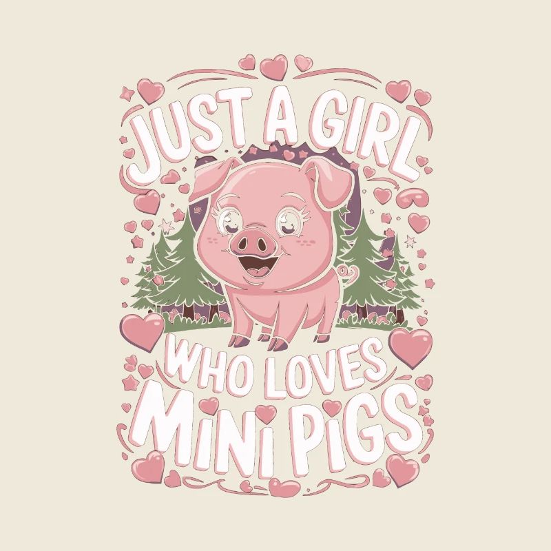 Süßes kleines Schwein Minischwein Mädchen Spruch