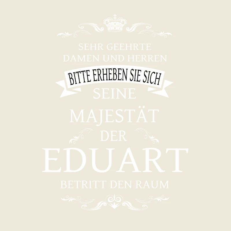 Sa Majesté l’Eduart entre dans la pièce