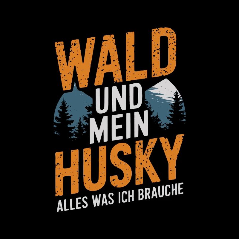 Wald und mein Husky