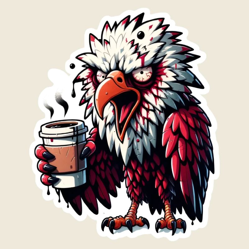 Les vautours comme le matin grogne avant le 1er café