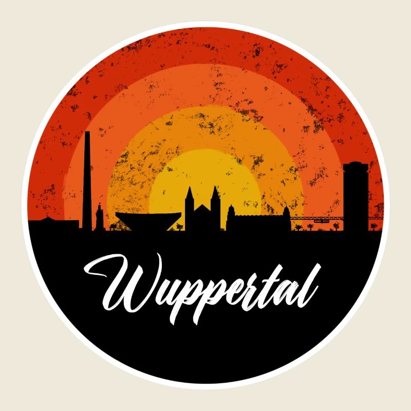 Wuppertal Skyline Schreibschriift