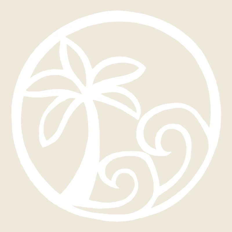 Vagues et palmier blanc