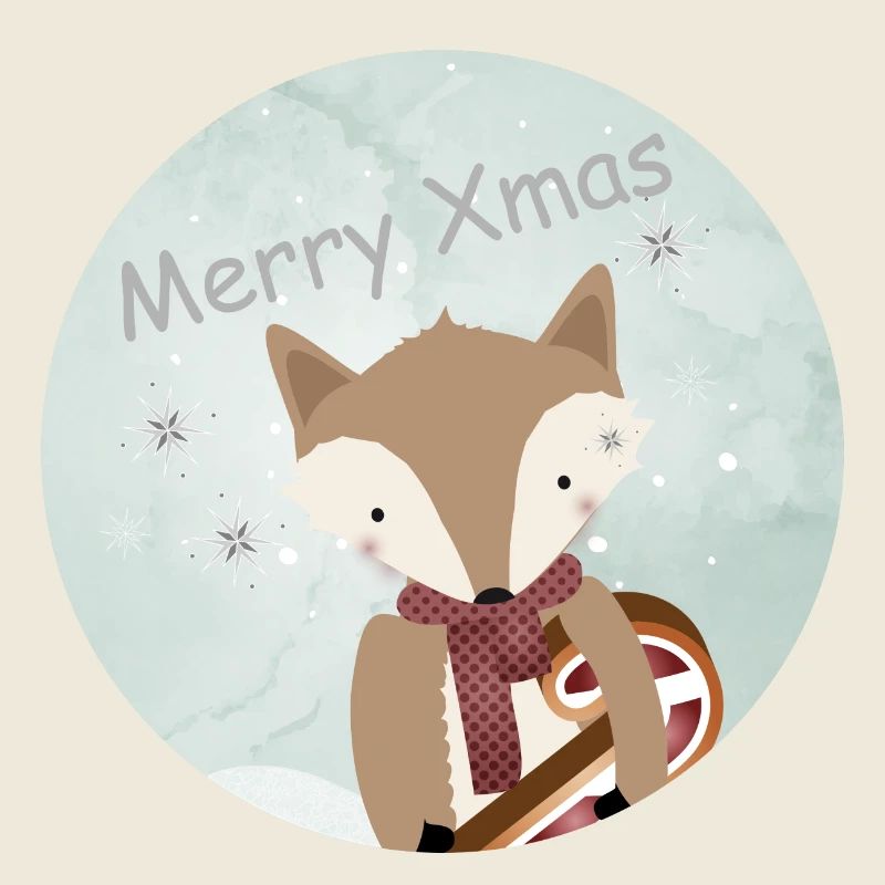 renard doré pour Noël avec canne à sucre