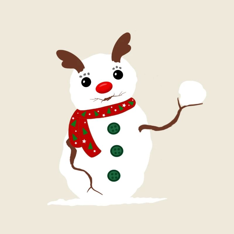 Snowman reindeer