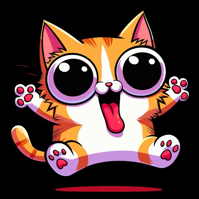 Crazy Cartoon Cat