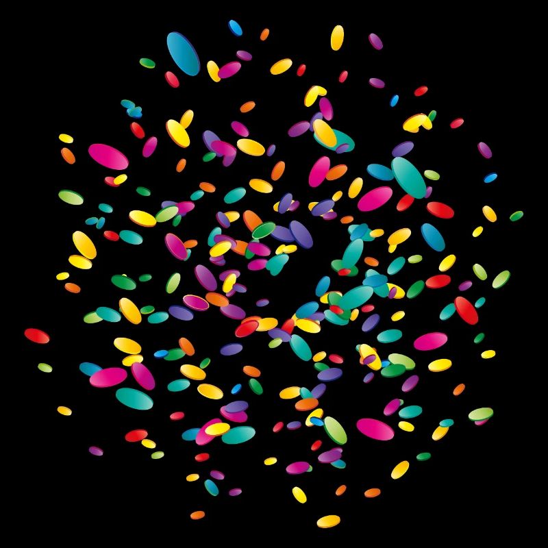 Wirbelndes buntes Konfetti