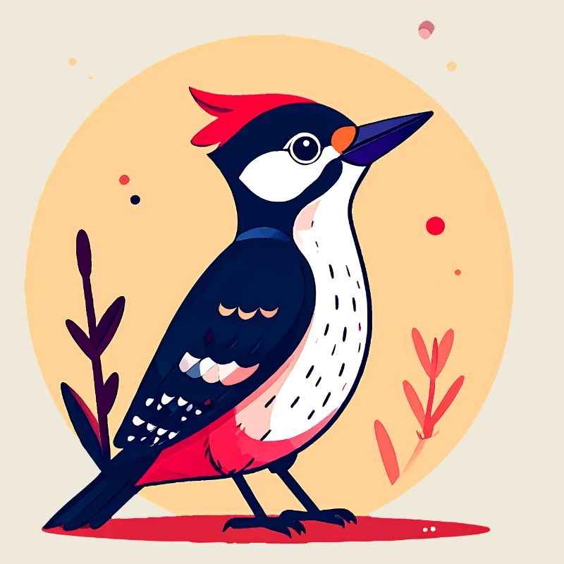 Buntspecht mit roter Haube