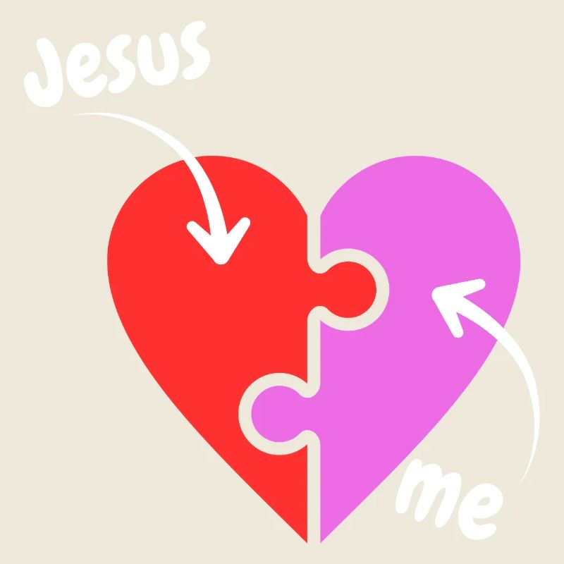 Jesus and me puzzle Heart - christlich