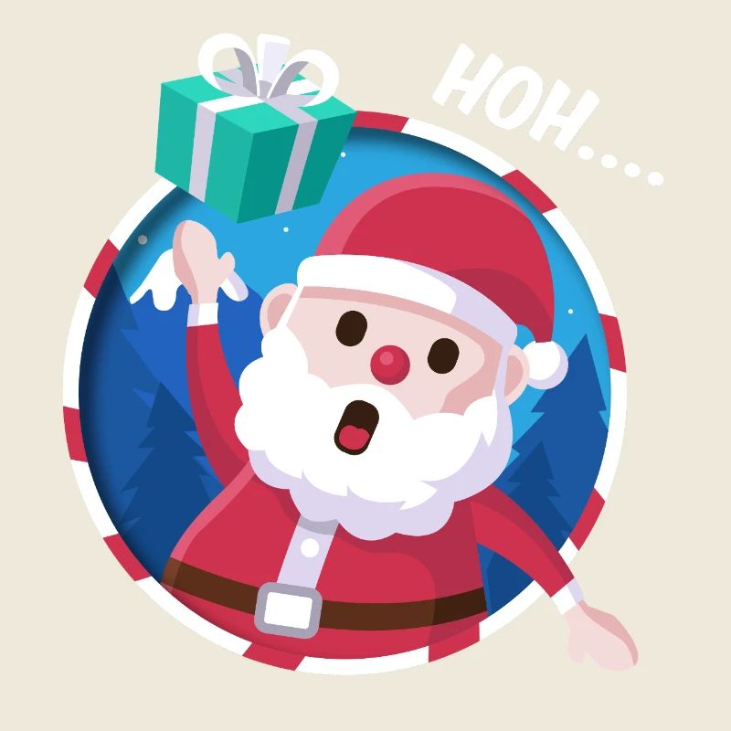 Leuchtender Santa Geschenk