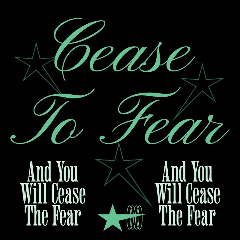 Angst Besiegen Spruch Design