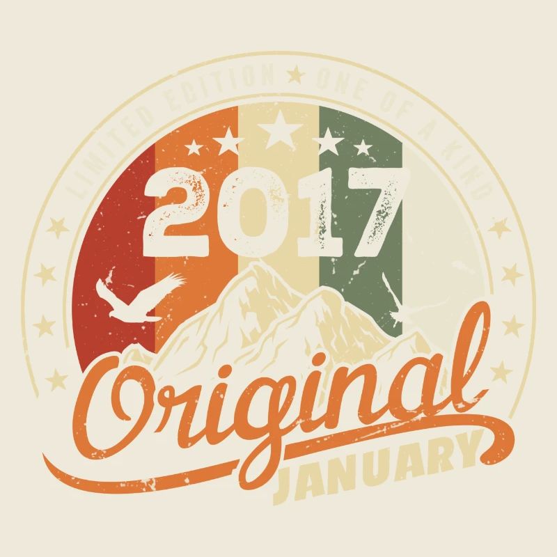 Original Né en Janvier Anniversaire | Janvier 2017